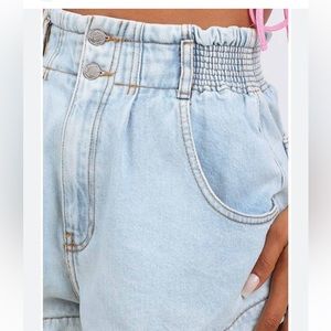 Farm Rio Paperbag Denim Shorts